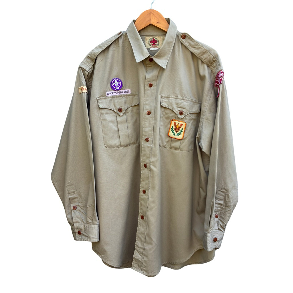 เสื้อเชิ้ตลูกเสือวินเทจ Boy Scout of Nippon uniform Long Sleeve shirt by Ralph Lauren