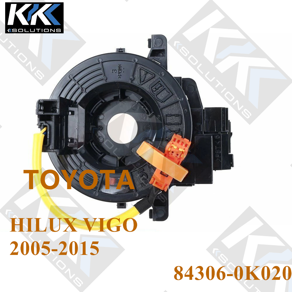 [Kksolutions]สไปร่อน สายแพรแตร คอยล์ถุงลมนิรภัย 84306-0K020 TOYOTA HILUX vigo FORTUNER 2005- 1KD-FTV  2KD-FTV 2TR-FE
