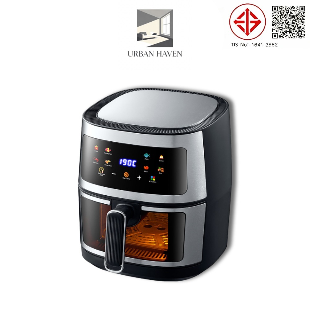 หม้อทอดไร้น้ำมัน ความจุ Air Fryer 5 ลิตร ไม่ต้องใช้น้ำมัน หม้อทอดเพื่อสุขภาพ