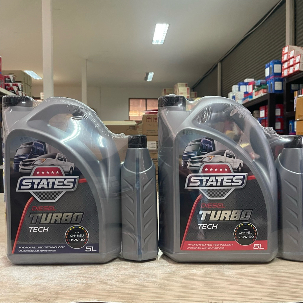 States สเตทส์ ดีเซล เทอร์โบ เทค 15W-40 ,20W-50  ขนาด 5+1L สำหรับเครื่องยนต์ดีเซล