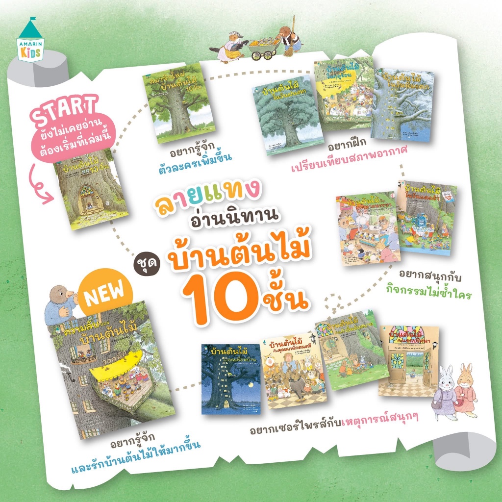 บ้านต้นไม้ 10 ชั้น / สมาชิกใหม่บ้านต้นไม้ /วันหิมะตก /เก้าอี้หลับสบาย/คุณนกนักดนตรี : Amarion kids