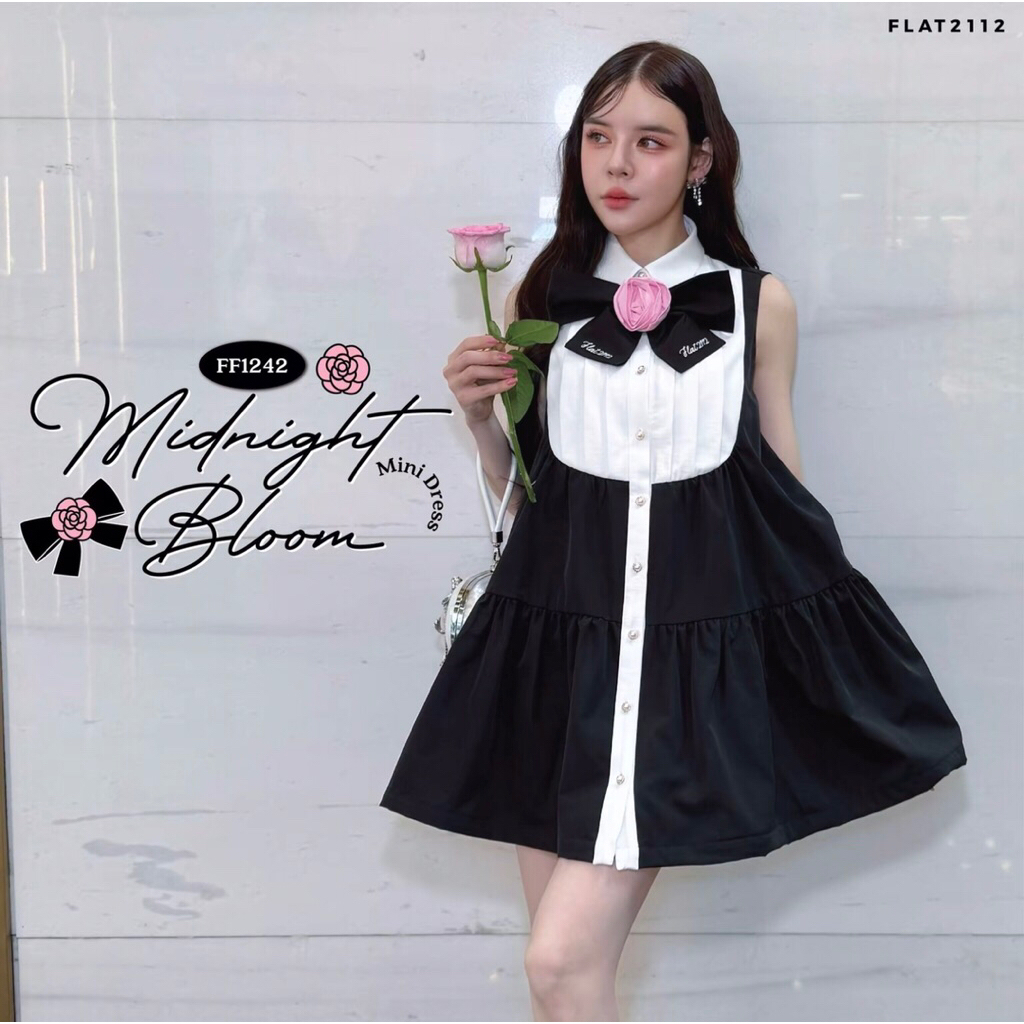 New in pack Flat2112 FF1242 Midnight Bloom Mini Dress
