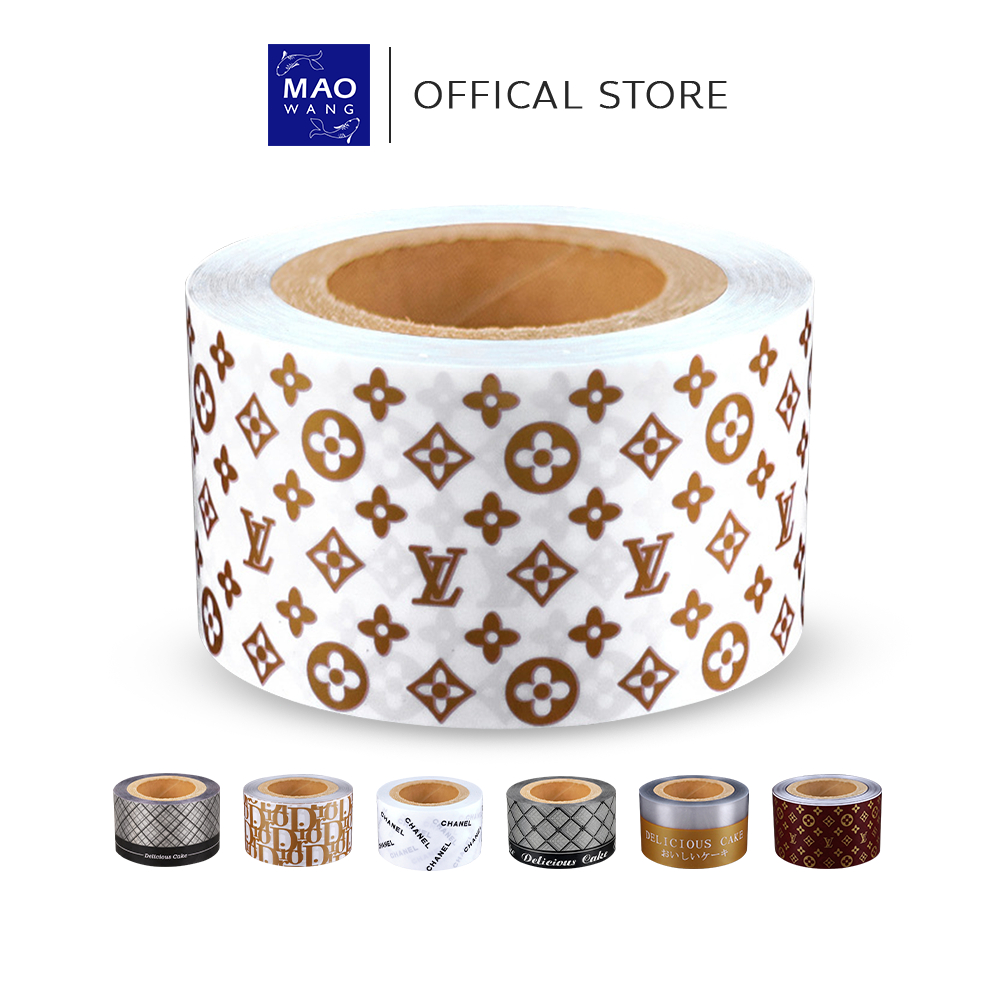 แผ่นคาดขอบเค้ก Cake Collar ขอบแข็ง ขนาด8x50m มีหลายลาย พลาสติกพันเค้ก สำหรับร้านเบเกอรี่