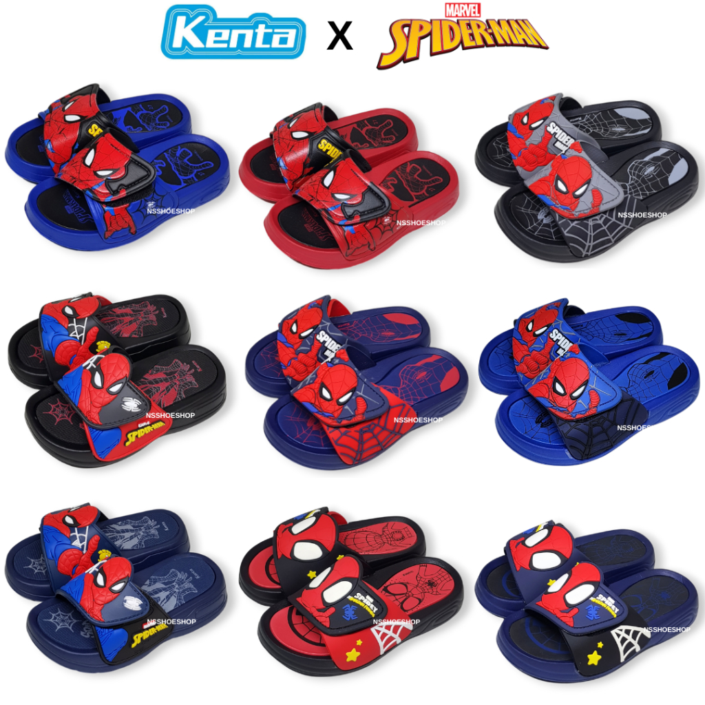 [ส่งทุกวัน] Kenta สไปเดอร์แมน Spider-Man รองเท้าแตะเด็กแบบสวม รุ่น SD23 SD24 SD25 SD27 size 25-36