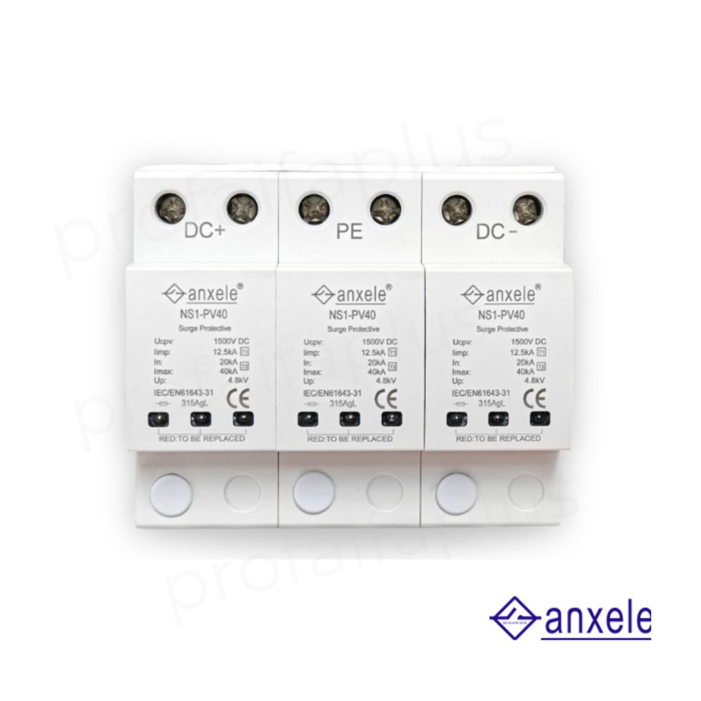 DC Surge Protectors 3P 1500V SPD1/2-1500V 12.5ka (10/350µs) มาตรฐานรับรอง IEC / EN 61643-31