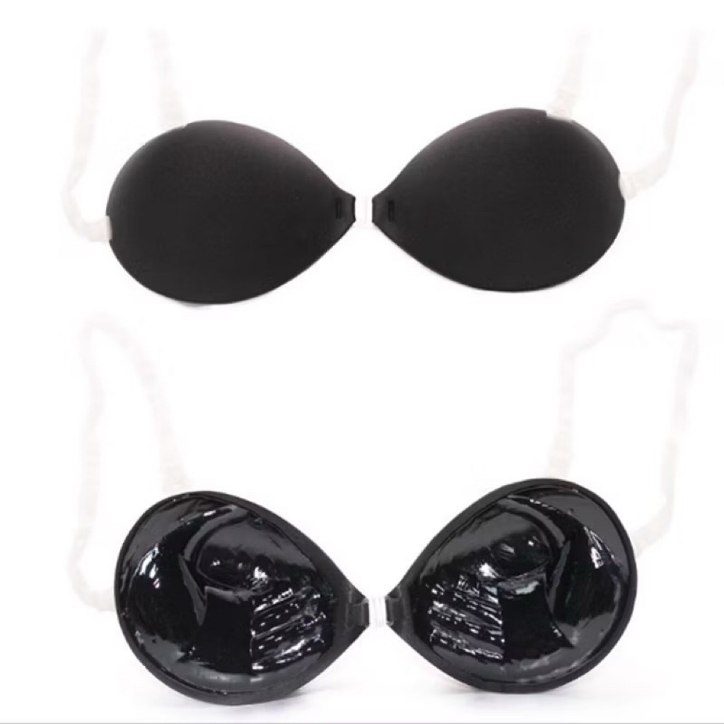 บราปีกนกบราซิลิโคน บราดูมๆ 3cm ของอยู่ไทยพร้อมส่ง รุ่นใหม่กาวเต็มไม่เว้นหัวนม เหนียวขึ้น รัดด้วยสายใสเด้งไม่หลุด - รูปที่ 4