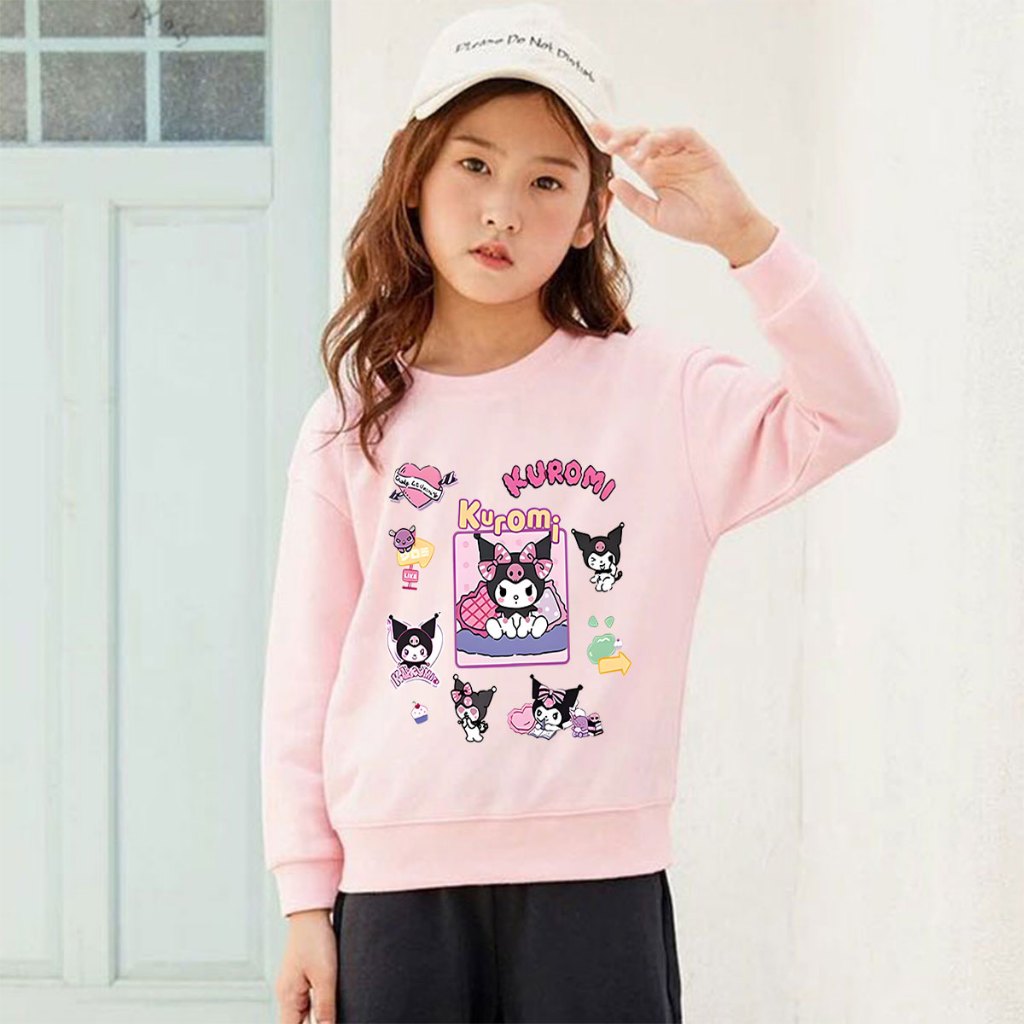 (เสื้อเด็ก) J-1338-O เสื้อแขนยาวเด็ก ลายKiromiน่ารัก ผ้าโพลีเอสเตอร์ใส่สบายไม่ร้อนใส่ได้ทั้งเด็ก ช/ญ