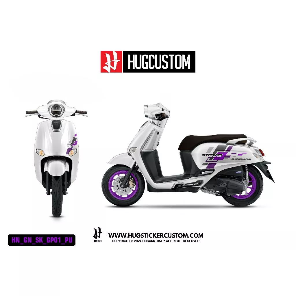 สติ๊กเกอร์แต่งรถ จีออโน่ Honda Giorno ลายกราฟิก GP thumbnail 9