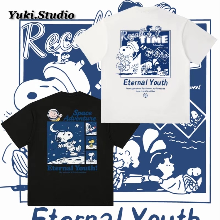 (ผ้าฝ้าย 100%) Luvoro T-shirt recall time eternal Youth เสื้อยืดชาย ผู้หญิง คอกลม สีดำ สีขาว วินเทจ แฟชั่นย้อนยุค ผ้าฝ้า
