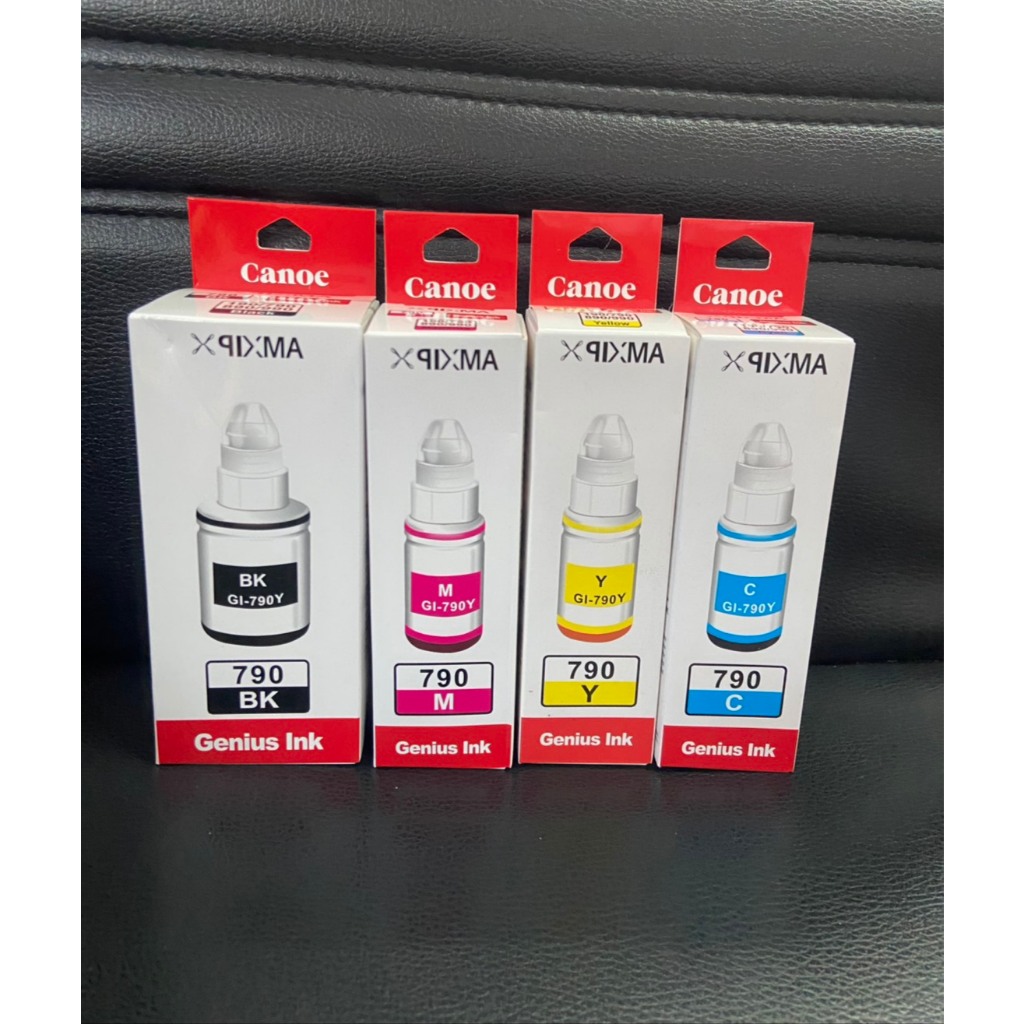 หมึกเติม canon pixma GI-790 G1000/G2000/G3000 และเติม canon  สี (สีดำ,ฟ้า,แดง,เหลือง)พรีเมี่ยม - รูปที่ 2