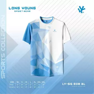 เสื้อพิมพ์ลาย เสื้อกีฬาสี สีสด ผ้าลื่น ไม่อับชื้น พร้อมส่ง E08