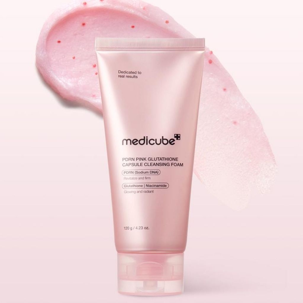 พร้อมส่ง Medicube PDRN Pink Glutathione Capsule Cleansing Foam 120g
