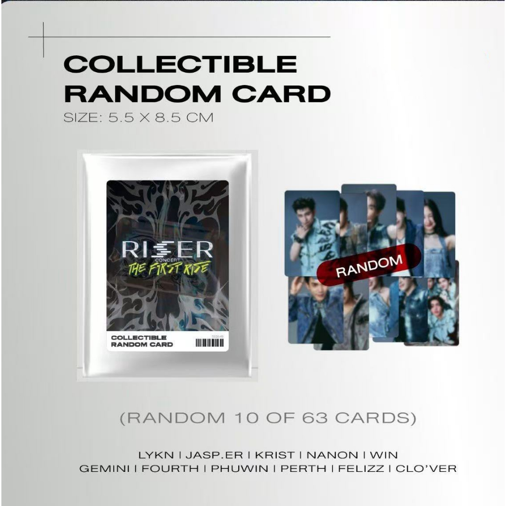 🚚（พร้อมส่ง）ไม่เปิด！RISER COLLECTIBLE RANDOM CARD SET GMMTV JASP.ER KRIST NANON GEMINI FOURTH PHUWIN 