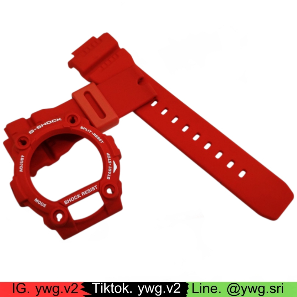 กรอบสาย G-SHOCK แท้ สีแดงด้านฟอนต์ขาว ใส่ได้กับรุ่น G-7900 ,GW-7900 ,GR-7900 สายนาฬิกาข้อมือ สินค้าค