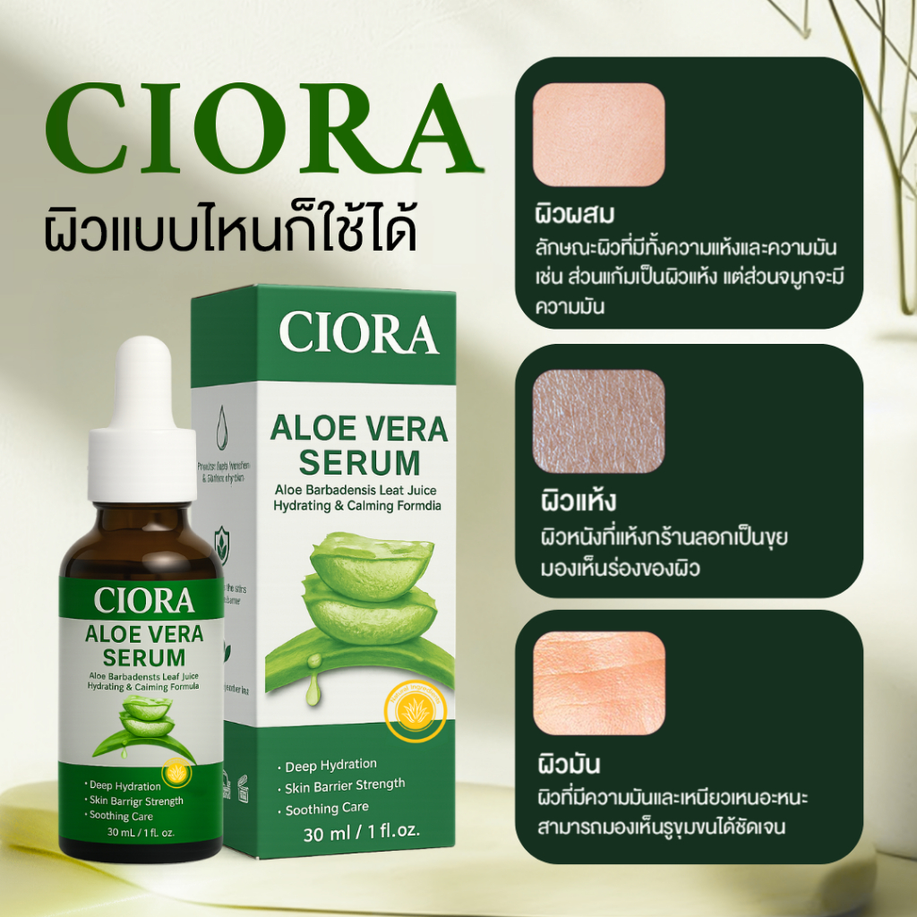 (ใหม่) ซิโอร่า อโลเวร่า เซรั่ม 10 ขวด – Ciora Aloe Vera Serum – ส่งตรงจากโรงงาน ราคา ถูกที่สุด ดีลบีเคเค แกลเลอรีภาพที่ 5