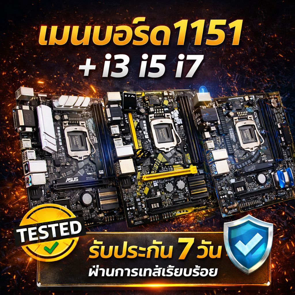 เมนบอร์ด 1151 + Cpu i3 i5 i7