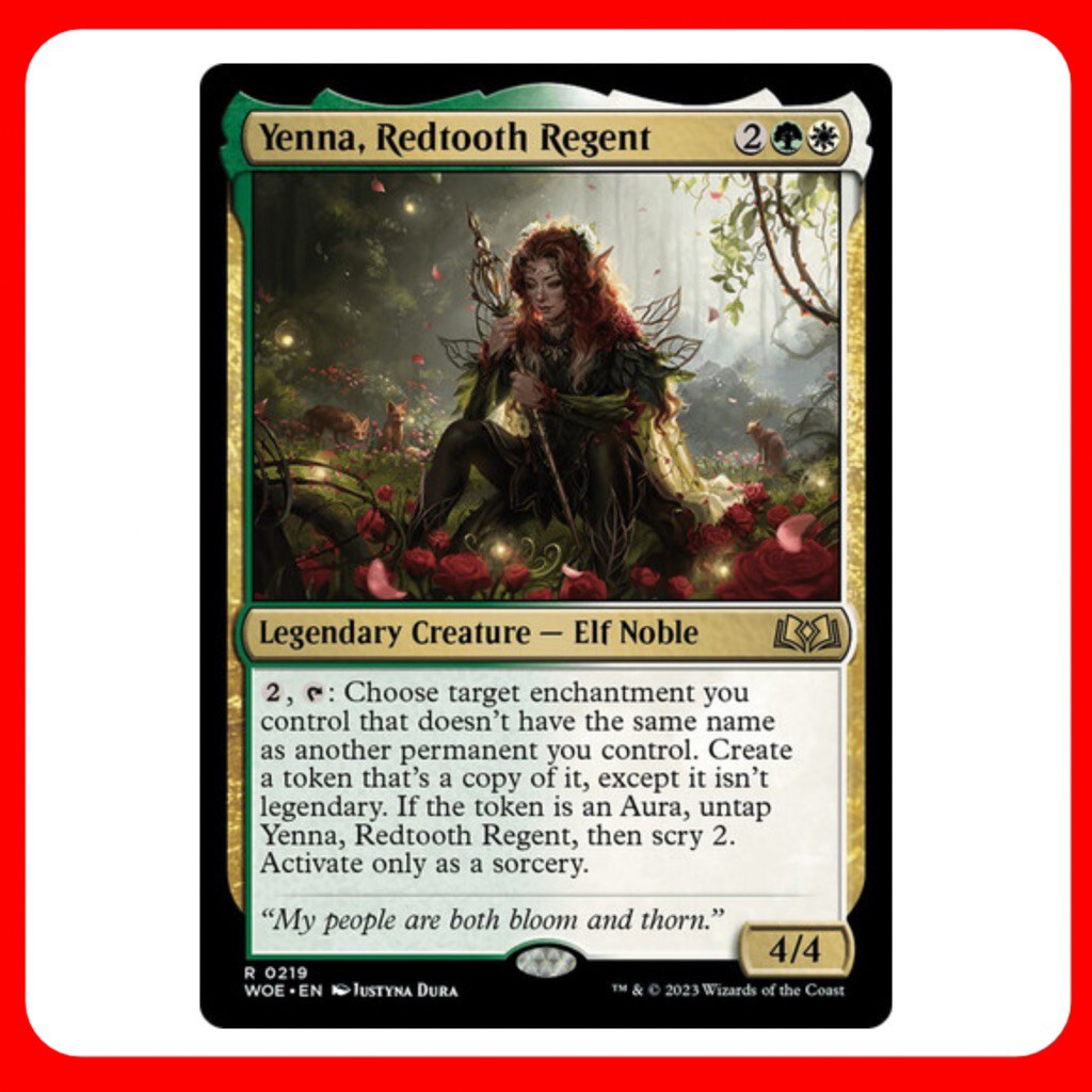 [MTG] Yenna, Redtooth Regent [WOE] [MULTI] [RARE] [NORMAL] [ENG] (การ์ดเมจิค / Magic the Gathering) 