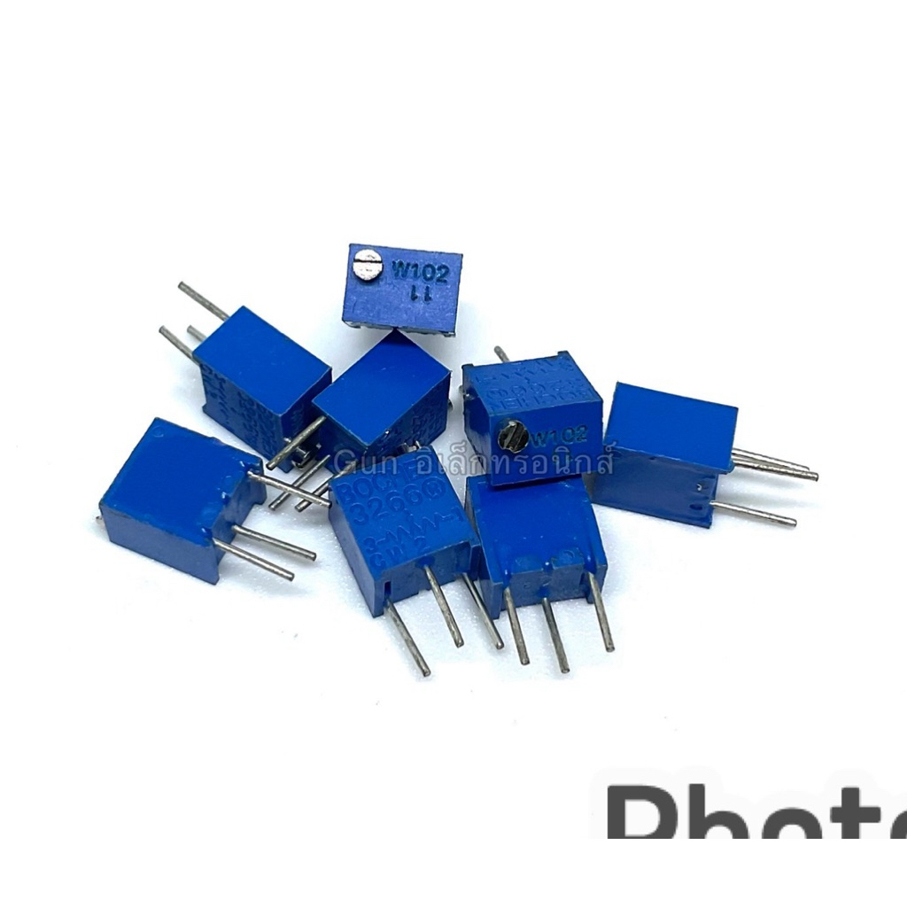 VR ปรับค่าได้ ตัวต้านทานปรับค่า VR (แพ็ค5ชิ้น) รุ่น 3266 1k,2k,10k,20k,50k,100k แพ็ค 5 ตัว ปรับบน