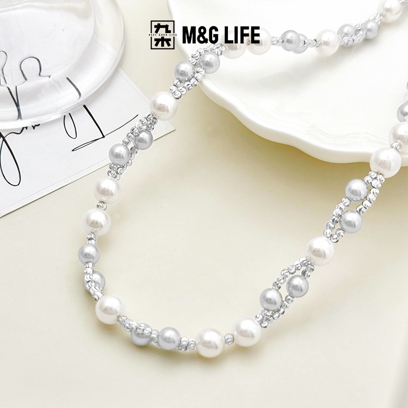 M&G LIFE 1 Piece Pearl Necklace สร้อยคอไข่มุกสำหรับผู้หญิง