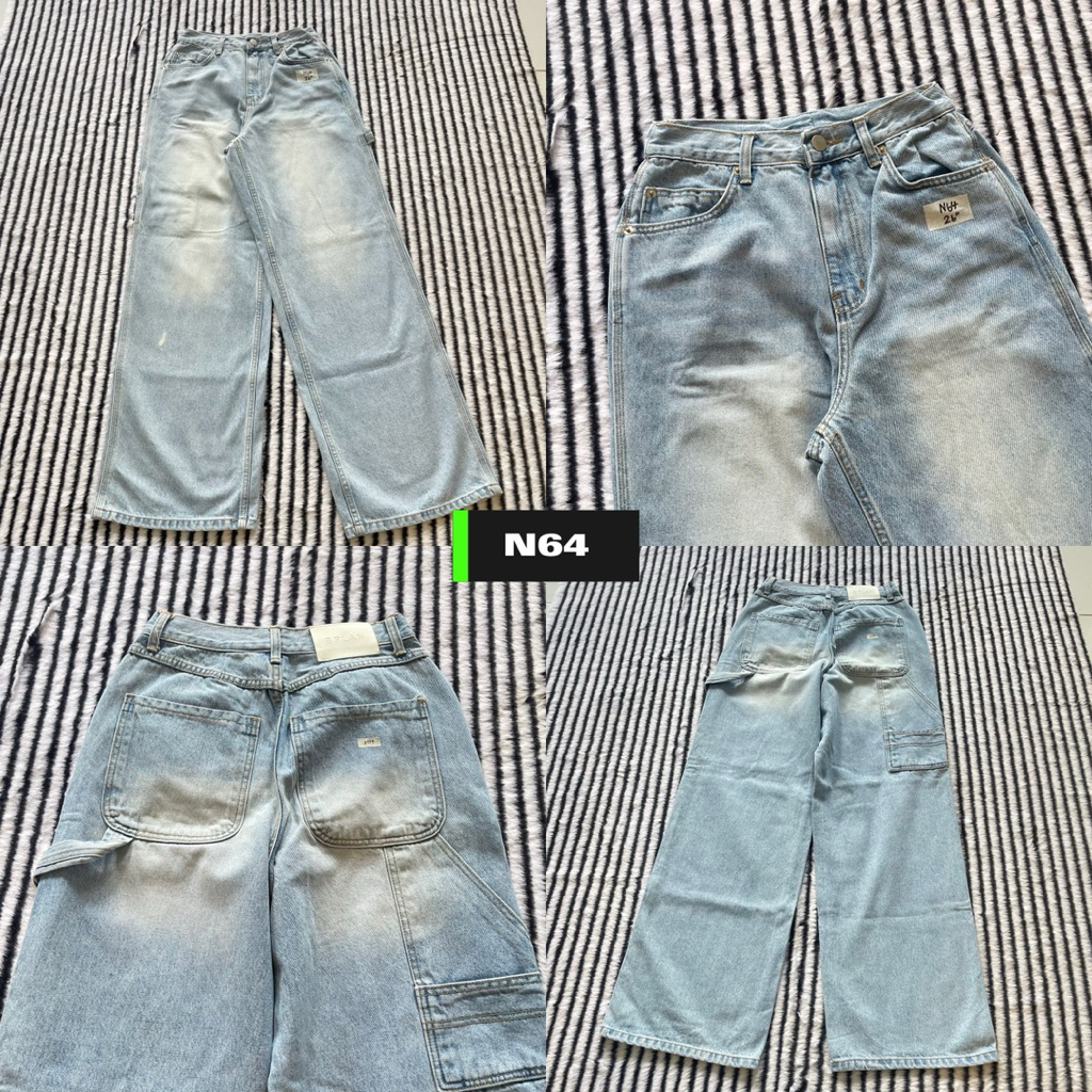 N64 Eplanยีนส์อ่อน เอว26“ สพ38“ ยาว40.5” เป้า12” ขา10“