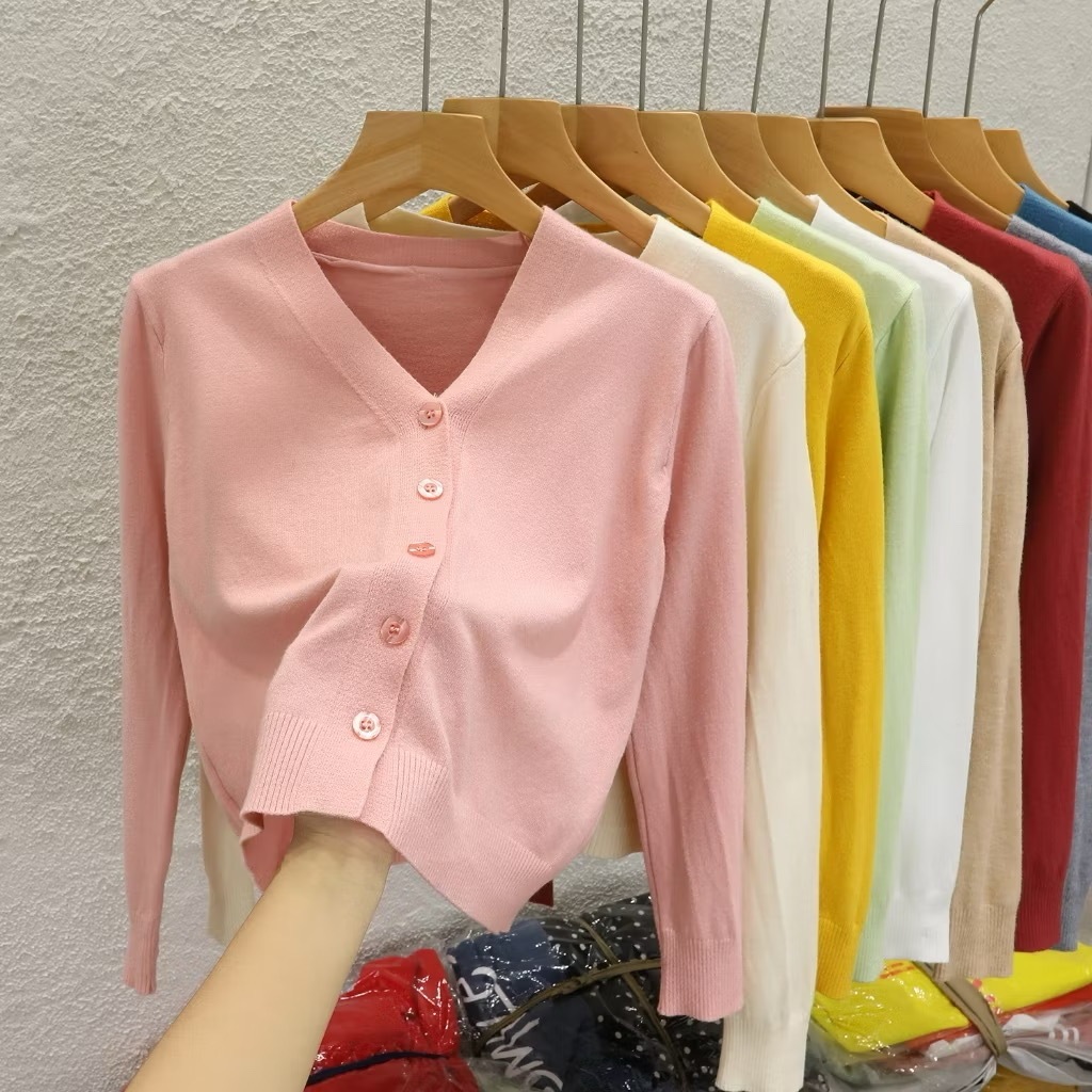 MQzz4289 💓พร้อมส่ง คาร์ดิแกน เสื้อไหมพรม เสื้อคลุม เสื้อแขนยาว  cardigan คอวี ผ้านิ่ม Freesize