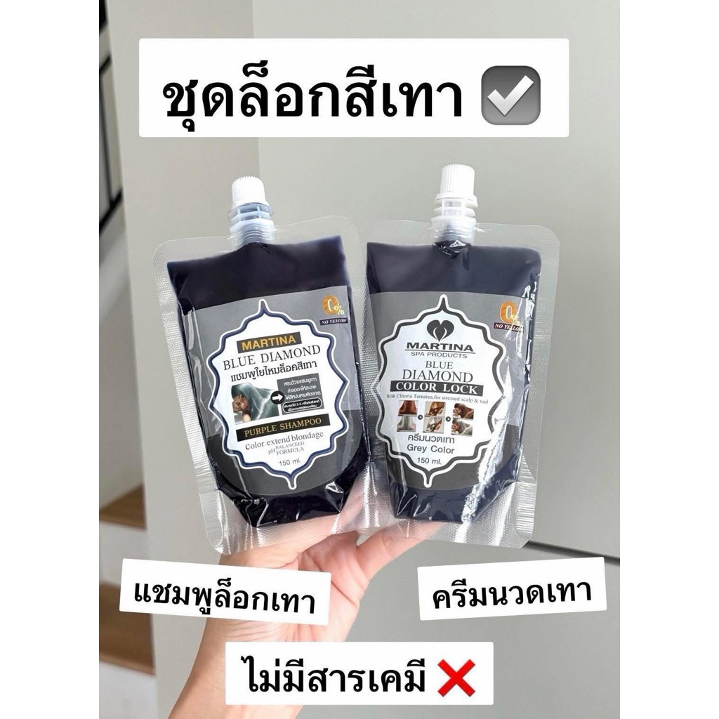 Martina ชุดล็อคเทามินิ แชมพูล็อคเทา + ครีมนวดเทา ปริมาณ 150ml