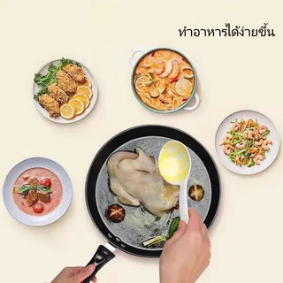 กระทะแบน เทฟล่อน ไม่ติดกระทะ 24/26/28/30ซม กระทะ ใช้กับเตาแม่เหล็ก และเตาทุกประเภท