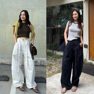 261 knockknock - RISE PANTS WITH BELT