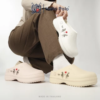 Hello Polo หนูคลั่งรัก รุ่น HP8009B คัทชูยางหัวโต ใส่สบาย พื้นนุ่มน้ำหนักเบา ใส่ไปทำงานก็ได้ไปเที่ยวก็ดี ของมันต้องมี