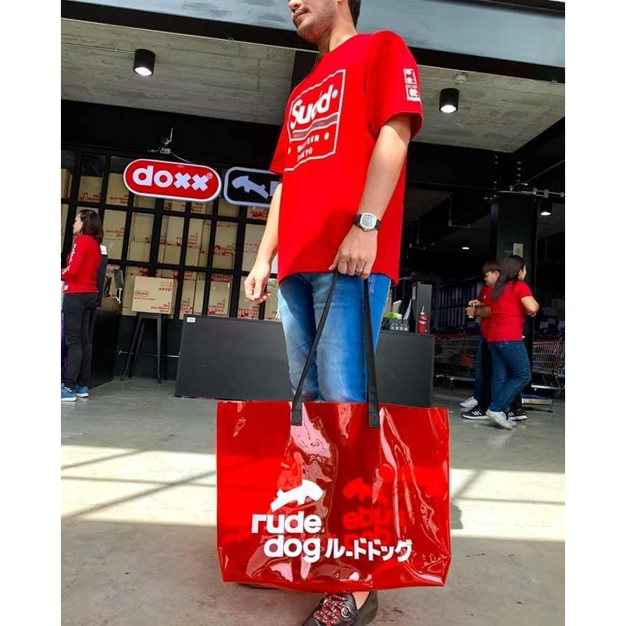 Rudedog กระเป๋าพลาสติกใส รุ่น  Eco Dog Bag สีแดง