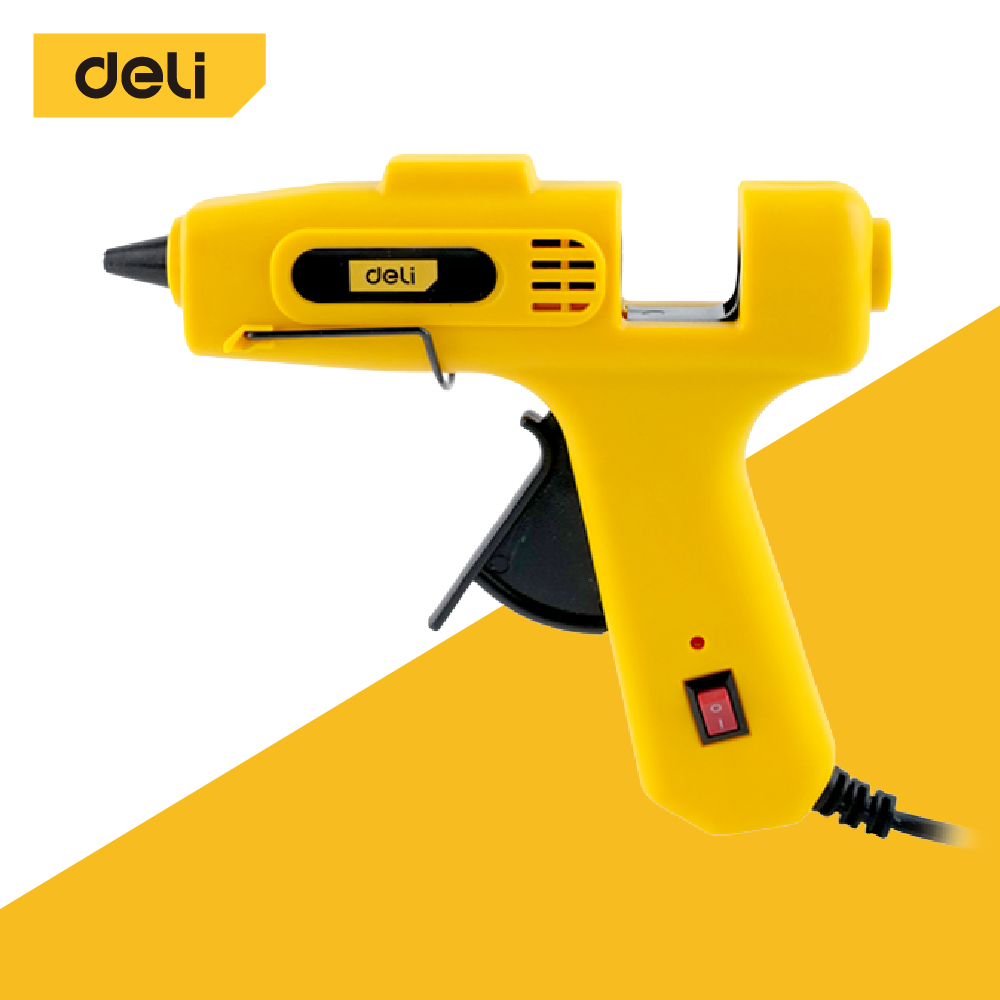 Deli ปืนยิงกาวร้อน ปืนกาวร้อน ปืนกาว 40/60W สำหรับกาวแท่ง 11mm ร้อนเร็ว ภายใน 3 นาที Glue Gun