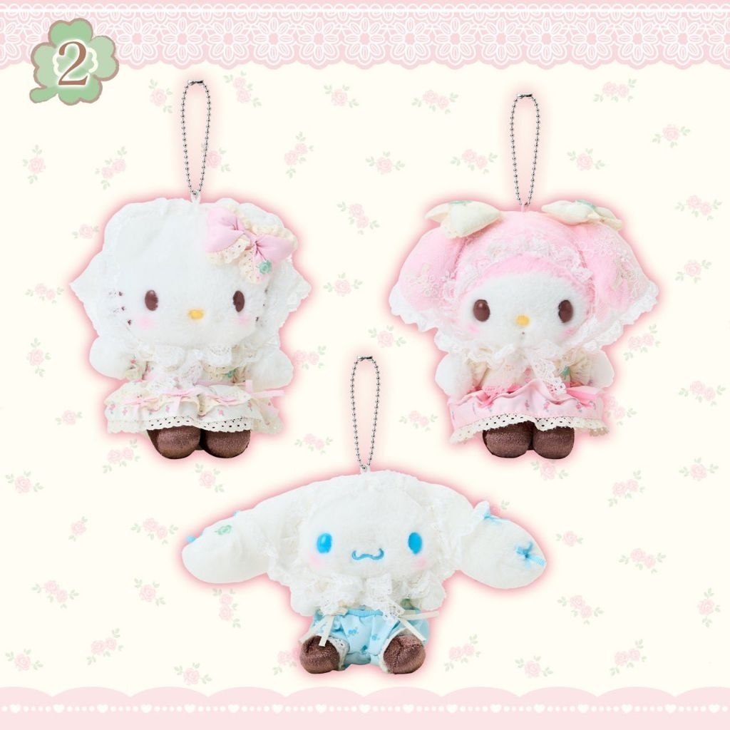 🇯🇵พร้อมส่ง พวงกุญแจ กิ๊บ ห้อยมือถือ กระเป๋า Tote Pouch เครื่องสำอางค์ White frill design series  A new series the - รูปที่ 2