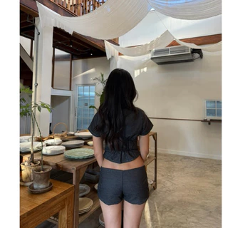 Classy short (เฉพาะกางเกง) กางเกงเอวต่ำผ้ายีนส์