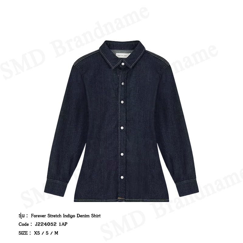 Calvin Klein Jeans เสื้อแจ็คเก็ตยีนส์ผู้หญิง รุ่น Forever Stretch Indigo Denim Shirt Code: J224052 1AP