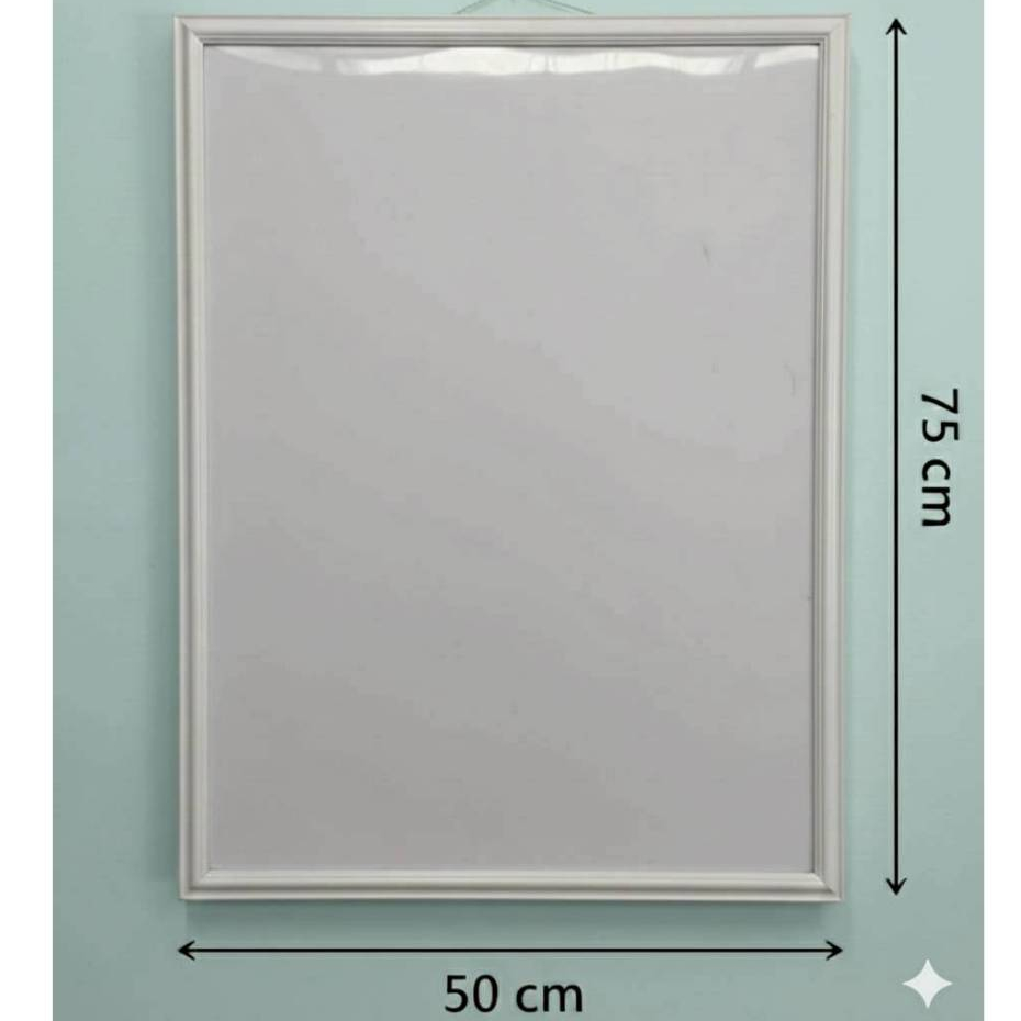 กรอบรูปสีขาว75x50cm. กรอบรูป75x50cm.สีขาว กรอบรูปแขวนผนัง แต่งบ้านสไตล์มินิมอล