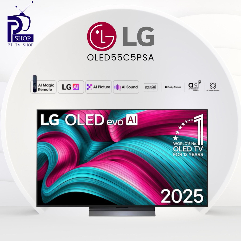 ทีวีโอแอลอีดี 55 นิ้ว LG (4K, OLED, SMART TV) OLED55C5PSA.ATM