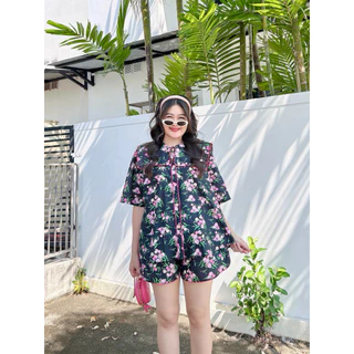 NITAAN 📕 PAILIN COTTON SETเซ็ตไพลินแบบผ้าคอตตอน ปกเหลี่ยมหน้าหลังจึ้งๆ กระดุมหน้า กุ๊นขอบสี กางเกงเป้ายาว ไม่รั้งแน่นอน