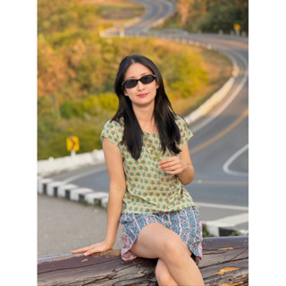 เสื้อแขนล้ำผ้าฝ้ายอินเดีย เสื้อไหล่เลย