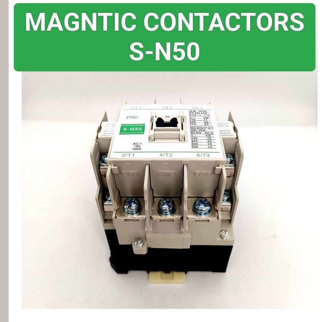 MAGNTIC CONTACTORSS-N50
Model : S-N50
AC1=lth 100A
Coil : 220V
: 3 8 0 V
สินค้าพร้อมส่ง
ออกใบกำกับภา