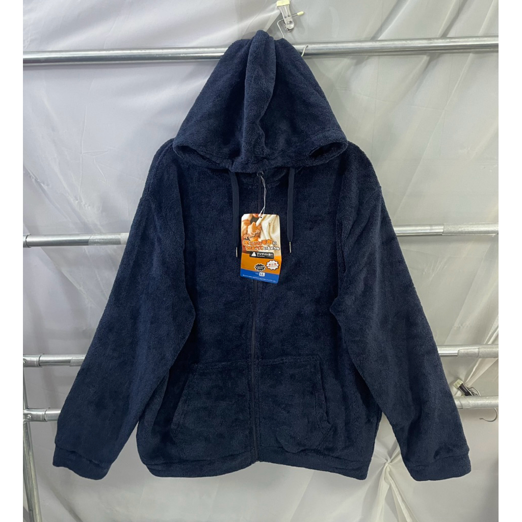 รหัส 639 สภาพใหม่ เสื้อฮู้ดแบบมีซิป (Zip-Up Hoodie) ที่ทำจากผ้าฟลีซเนื้อนุ่ม (Soft Fleece)