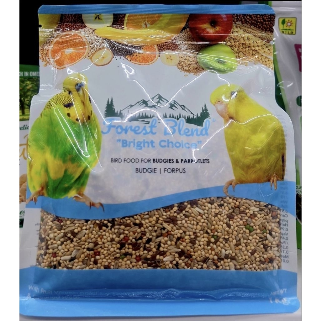 ธัญพืชรวมและผลไม้อัดเม็ด สำหรับ หงส์หยก ฟอฟัส Forest Blend 1 kg.