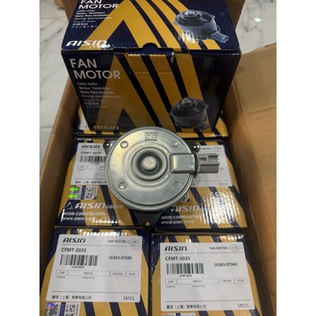 มอเตอร์พัดลมหม้อน้ำ Toyota Vios / Yaris / Camry 08-14 ของแท้ Aisin(Toyota OEM)  รับประกัน 1 ปี