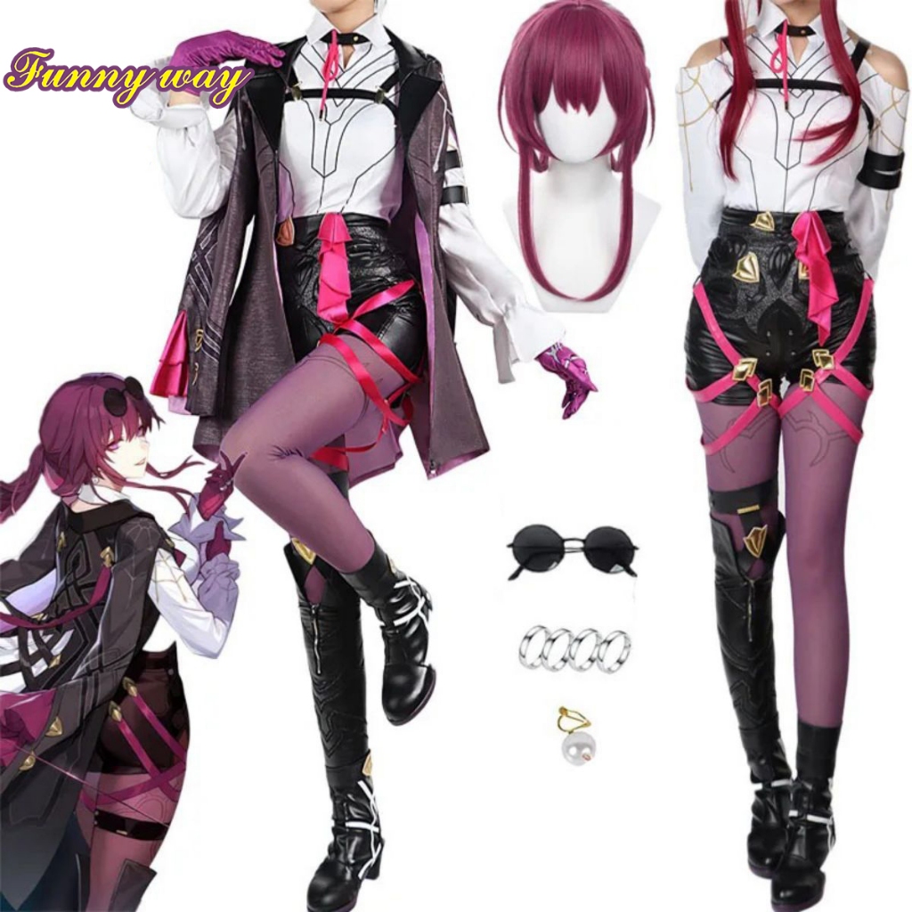 Kafka คอสตูมคอสเพลย์ เกม Honkai Star Rail เครื่องแบบคอสเพลย์ อะนิเมะเล่นบทบาทสำหรับผู้หญิงฮาโลวีน
