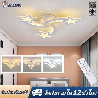 GOGEOUS โคมไฟเพดาน LED สว่างมาก 3สี รีโมท ประหยัดพลังงานสูง …