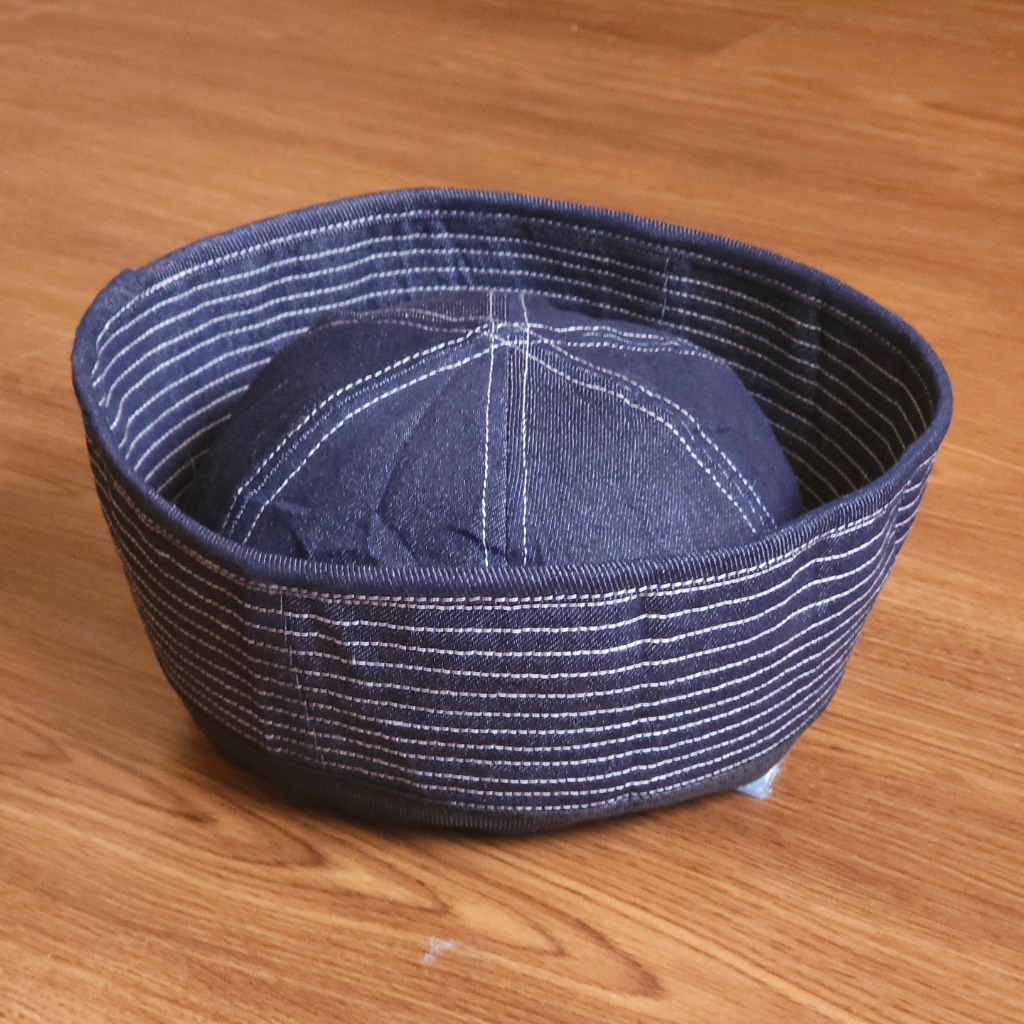 USN Dixie Cup Hat Remake ผ้า​ Denim มือสอง​ สภาพดี