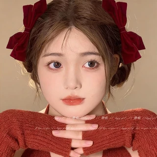 กิ๊บติดผมหน้าม้า ลัคชูรี่ 2pcs จากไทย🇹🇭 โบว์ติดผมผ้ากำมะหยี่ Luxury กิ๊บเก็บหน้าม้า แนวคุณหนู ลูกคุณ สไตล์สาวโต้วอิน