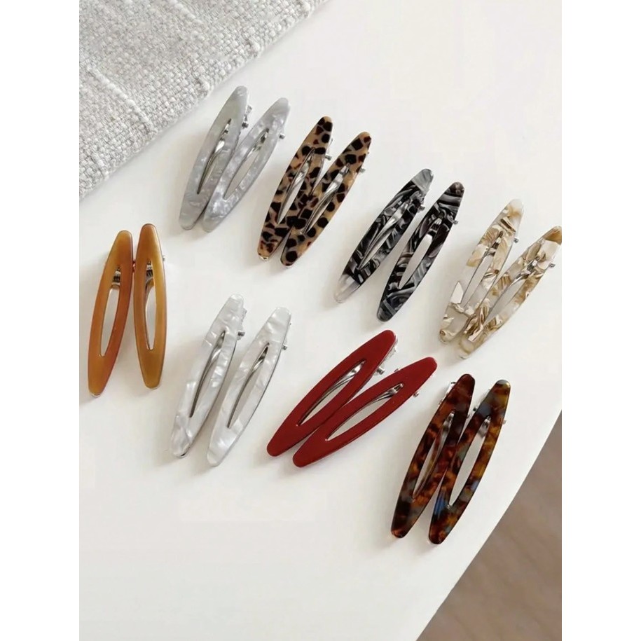 kym.vibes - bobbin hair clip กิ๊บหนีบผม ทำจาก acetate ขายเป็นคู่