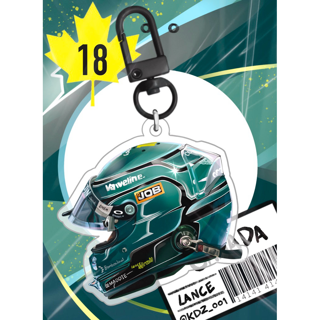 พวงกุญแจ Helmet Lance Stroll F1