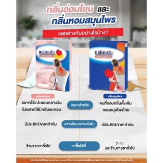 SOS Plus Far Infrared Patch Scent แผ่นแปะร้อน เอสโอเอส พลัส [ฃนาด 8x12 cm.] แผ่นแปะ แก้ปวด แผ่นแปะแก้ปวด