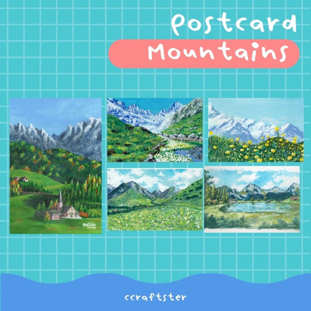 ccraftster – โปสการ์ดแต่งห้อง postcard ลายภูเขา ภาพวาด ภาพแต่งห้อง ของตกแต่ง ของขวัญ ราคา ถูกที่สุด ดีลบีเคเค รูปภาพหลัก